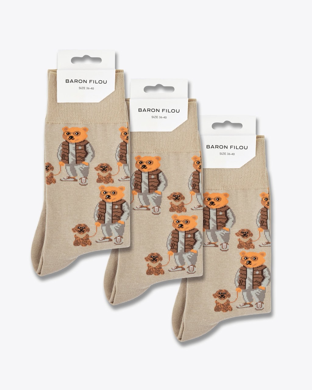 3 Pack Knit Socks CL.