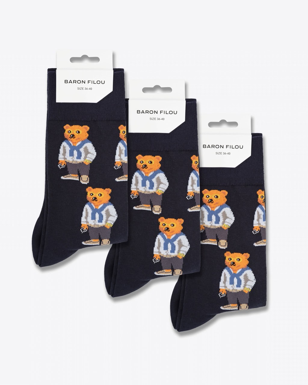 3 Pack Knit Socks CLII.