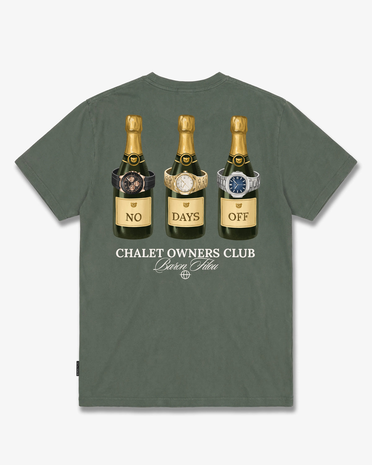 Oversized Backprint T-Shirt BOTTLES AND WATCHES