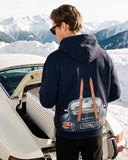 Oversized Backprint Hoodie CAR WITH SKIS