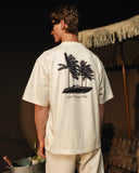 Übergroßes T-Shirt mit Rückendruck: Schnellboote