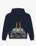 Oversized Backprint Hoodie CAR WITH SKIS