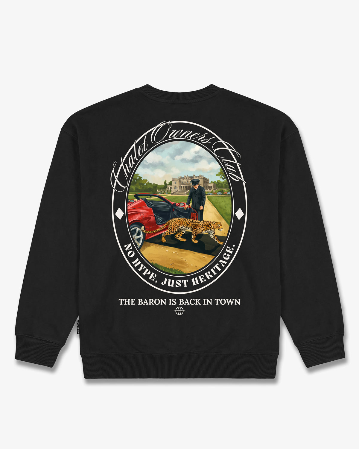 Oversized Backprint Pullover BARON IS BACK IN TOWN