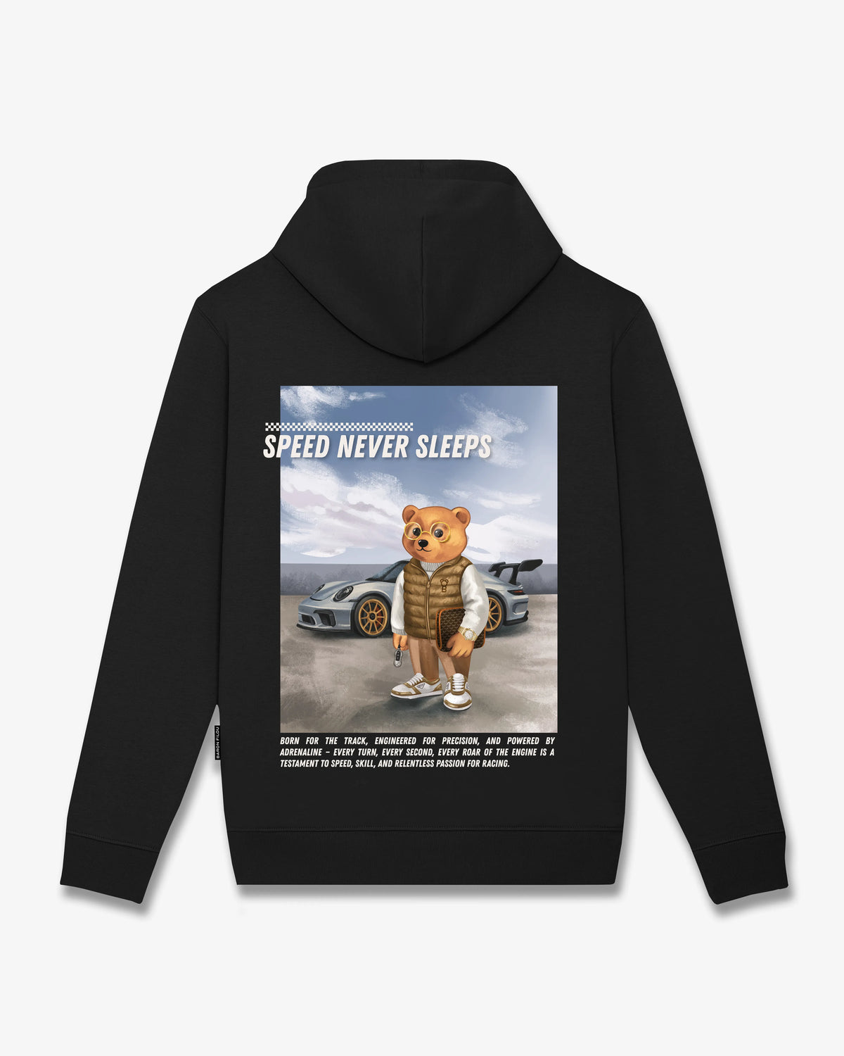 Backprint Hoodie 187 SPEED NEVER SLEEPS